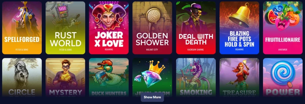 Voorbeeld van de affiliate-landingspagina van Gamblii Casino Online